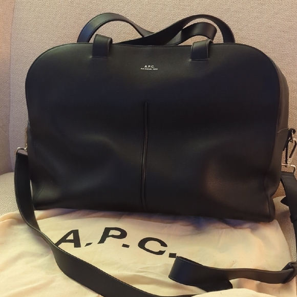 A.P.C. Other - A.P.C. Betty Black Leather Duffel Bag
